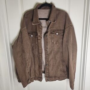 Unbranded Oversized Brown Denim Jacket Size XXL